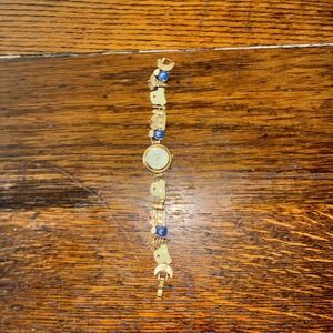 Vtg Jennie B Nurse Watch 24mm Womens Slide Charm Bracelet Needs Battery 7.25"